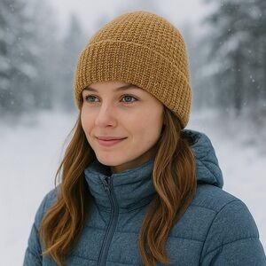 The North Face Women’s Knit Beanie OS Golden Brown Marl